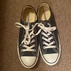 Black and white converse shoes